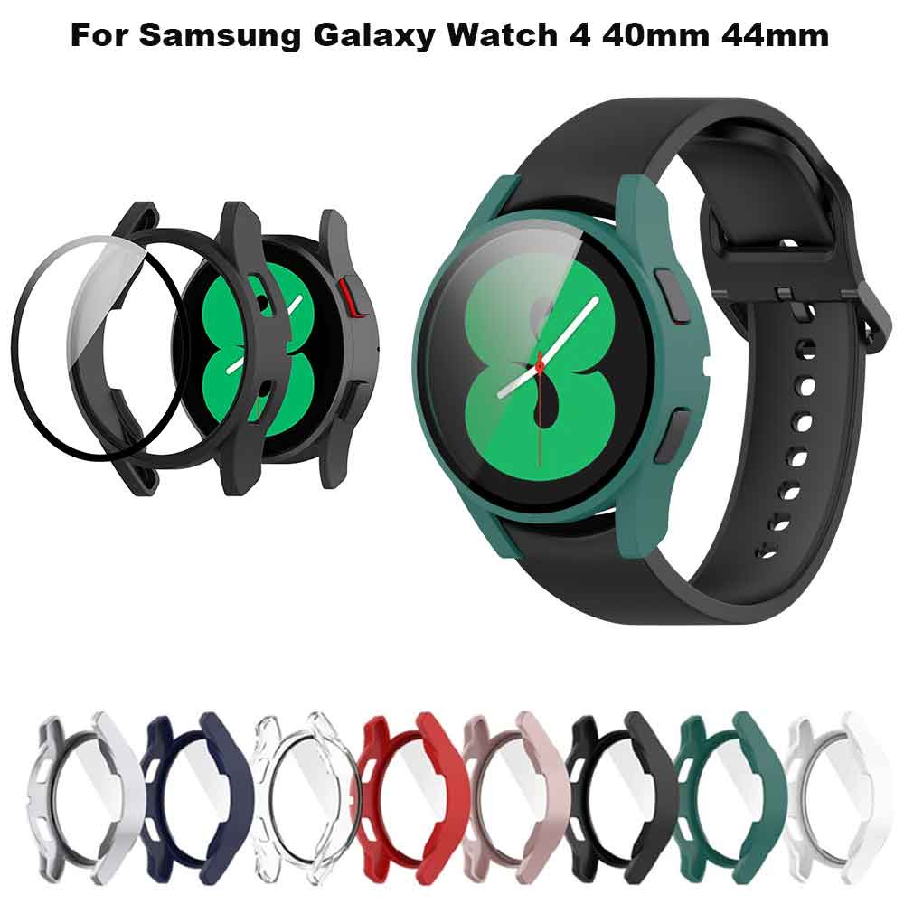 ภาพหน้าปกสินค้าเคสสําหรับ Samsung Galaxy Watch 4 40 มม. 44 มม. กระจกนิรภัยกันรอยหน้าจอ จากร้าน kevinlam.th บน Shopee