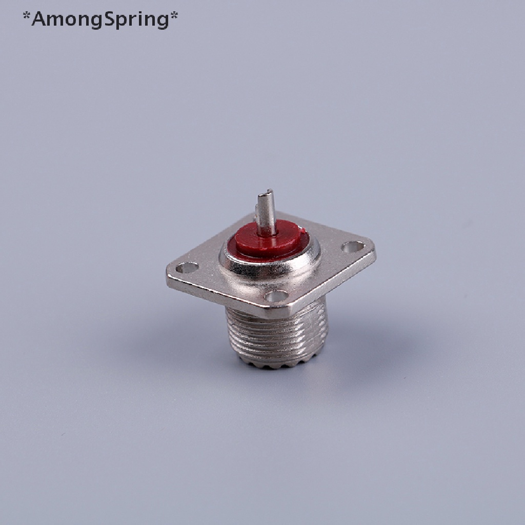 amongspring-uhf-ตัวเมีย-so239-แผงเมาท์หน้าแปลน-เมาท์ดาดฟ้า-บัดกรี-ถ้วยเชื่อมต่อ-rf