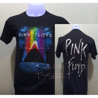 เสื้อยืดวงดนตรีเสื้อยืด คอกลม วินเทจ วงดนตรี pink floyd cotton 100 percentall size