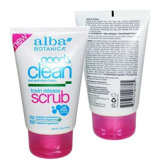 Alba Botanica, Good & Clean  Toxin Release Scrub 113 g