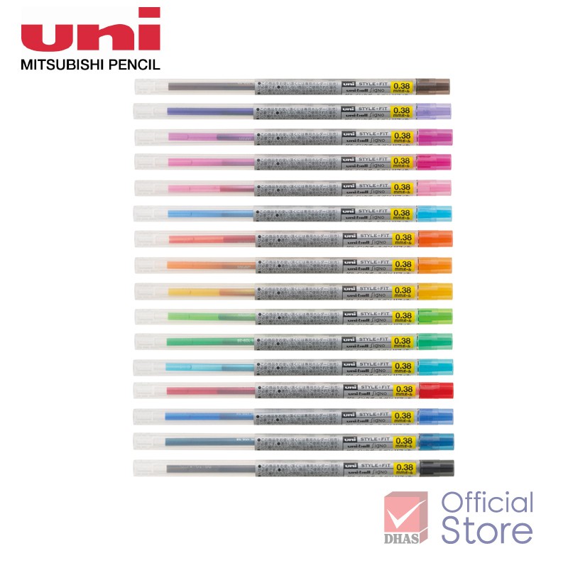 ราคาและรีวิวUni ไส้ปากกา ปากกาเจล สไตล์ฟิต UMR-109-38 จำนวน 1 ไส้