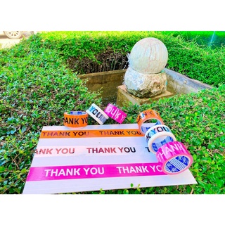 เทป Pink Thank you 100y 1 ม้วน น่ารัก Tape ขอบคุณสีชมพู เทปตกแต่ง เพิ่มมูลค่าสินค้า OPP Tape