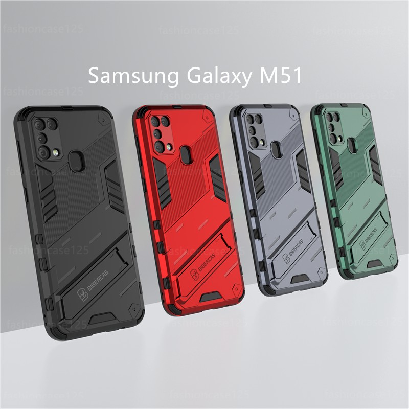 เคสโทรศัพท์กันกระแทกซิลิโคนcase-for-samsung-galaxy-m51-m31-m-51-m-31-phone-case-hard-armor-shockproof-casing-soft-back-stand-holder-bracket-cover-punk-style-phone-case