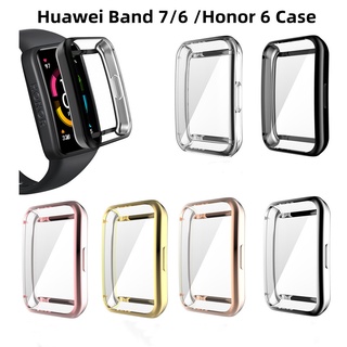 Huawei Band 6 7 / Honor 6 เคสป้องกัน ชุบไฟฟ้า TPU เคสแบบเต็ม เคสกันกระแทก เคสกันกระแทก อุปกรณ์เสริมนาฬิกา