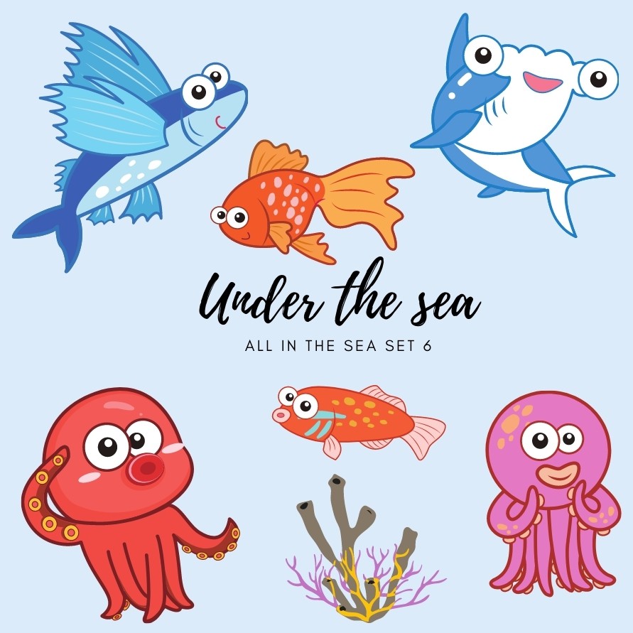 ซื้อเซตถูกกว่า-under-the-sea-ตัวรีด-กาว-ติด-เสื้อ-หมวก-เอี้ยม