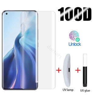 ฟิล์มกระจก UV สำหรับ Xiaomi Mi 14 13 12 12s 11 10 10s Ultra Pro Note 10 Lite Pro 4G 5G 2023