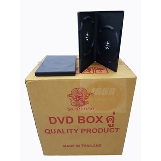 สินค้า กล่องดีวีดี DVD Box Case กล่อง DVD 2 หน้า ดำ ขาวใส ขาวขุ่น มาตรฐาน ขายส่งยกลัง ( 100 กล่องต่อลัง) (กลุ่ม3)