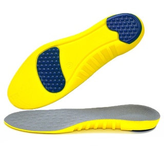 แผ่นรองเท้าเพื่อสุขภาพ แผ่นรองเท้า กันกระแทก (สีฟ้าเหลือง) รุ่น Foot(Bule-Yellow)-30Jan-J1