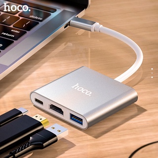 Hoco HB14 อะแดปเตอร์ฮับ USB Type-C 3.1 เป็น USB3.0 HDMI Type C 4K 2K สําหรับ Macbook USB C Hub