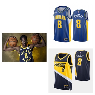 เทรนด์บุคลิกภาพ NBA Indiana Pacers #เสื้อกีฬาบาสเก็ตบอล ลายทีม Justin Holiday 8 BNpdjb51HBmcha91