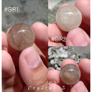 ไหมทอง | Gold Rutilated Quartz 🧡🍀 ทรงกลม #GR1- #GR3 ไหมเส้นเหลืองในเนื้อควอทซ์ ขนาด 1.8-2.1 cm