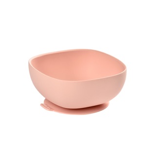 Beaba ชามซิลิโคน Silicone suction bowl - pink
