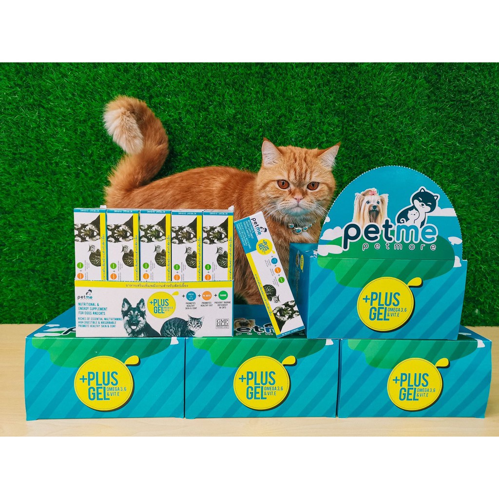 ภาพหน้าปกสินค้า1 week sale  petme plus gel 30 กรัม อาหารเสริมให้พลังงานเสริมวิตามินใช้ได้ทั้งสุนัขและแมว มีomg,probiotic,taurine