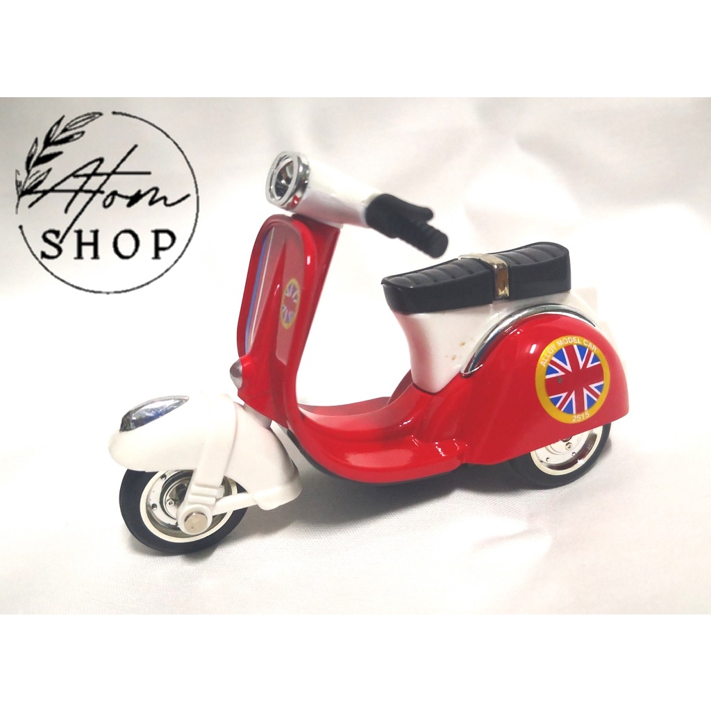 โมเดลรถเวสป้า-สีแดง-โมเดลรถ-โมเดลรถเหล็ก-ของสะสม-รถสะสม-model-vespa-โมเดลรถมอเตอร์ไซค์-ของขวัญ-วินเทจ-คลาสสิค