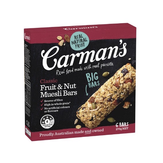 Carman's Classic Fruit Muesli Bar 270g Shopee Thailand