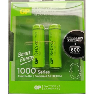 ถ่านชาร์จ Recharge Batterry 1000 mAh 2 ก้อน