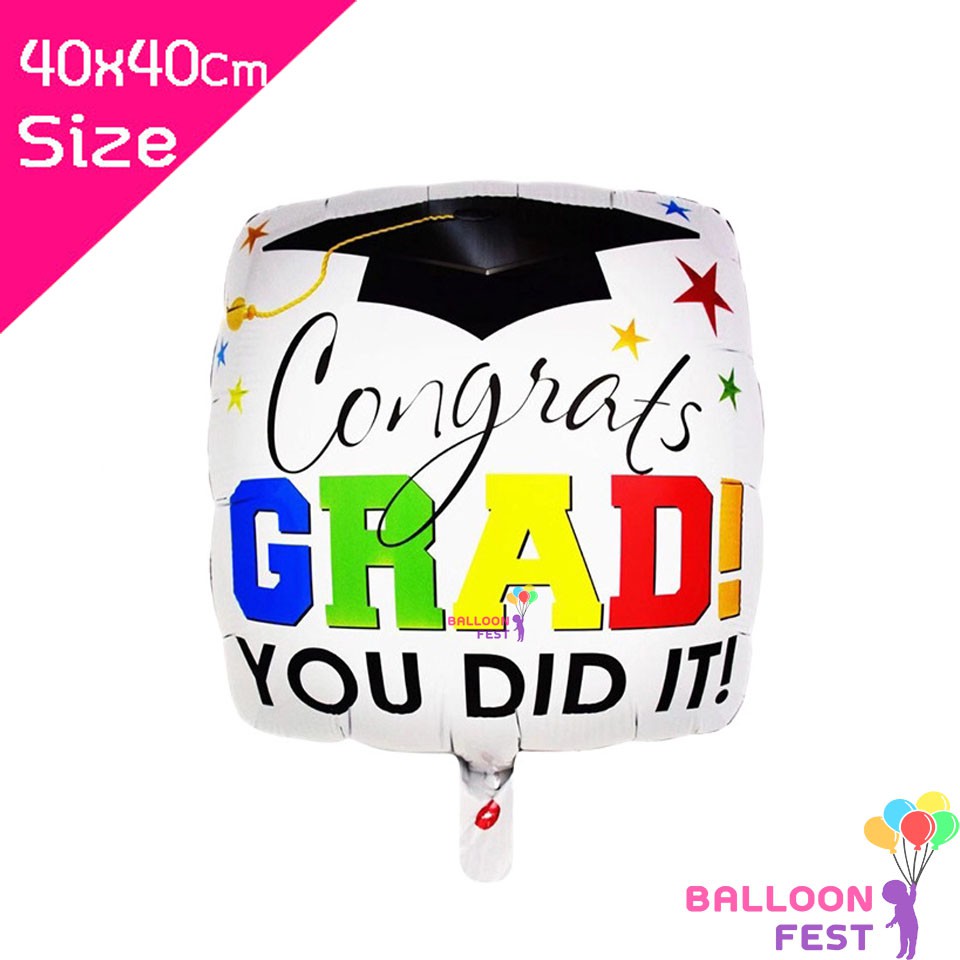 balloon-fest-ลูกโป่งฟอยด์-congratulation-graduation-งานฉลองรับปริญญา-ขนาด-40x40-ซม-สีขาว