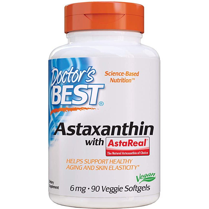 ภาพหน้าปกสินค้าDoctor's Best Astaxanthin with AstaReal 6 mg 90 Veggie Softgels