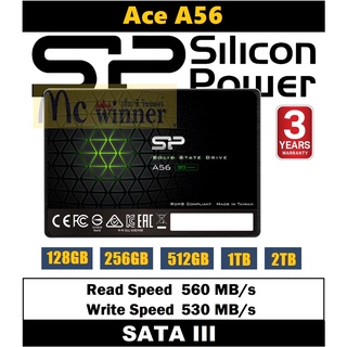 128GB | 256GB | 512GB | 1TB | 2TB SSD (เอสเอสดี) SILICON POWER Ace A56 SATA3 2.5" (R560MB/s R530MB/s) - 3 ปี
