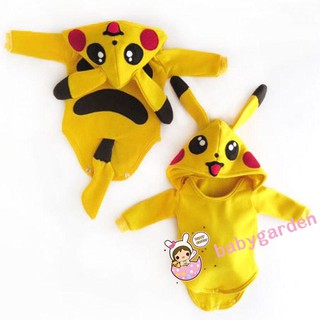 DAN-โปเกมอนไปเด็กวัยหัดเดินเด็กทารกเด็กชายเด็กหญิงชุด Pikachu Jumpsuit Rompers Cosplay เครื่องแต่งกายฮัลโลวี