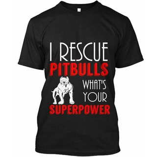 [S-5XL]เสื้อยืด พิมพ์ลาย I Rescue pitbulls สําหรับผู้ชาย