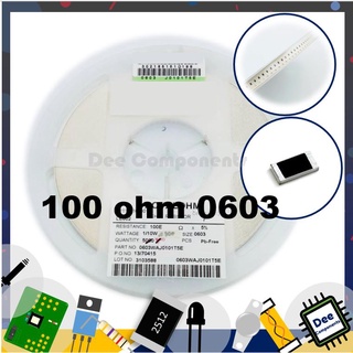 100 Ohm 0603 ±1% 100 mW ±100ppm/℃ 0603WAJ0101T5E  ROYAL OHM  1-A2-12 (ขายยกแพ็ค 1 แพ็ค มี 100 ชิ้น)