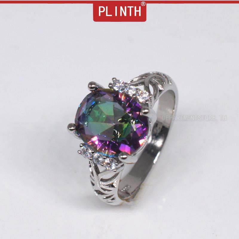 plinth-แหวนเงินแท้-925-พลอยหลากสีประดับพลอยสายรุ้ง2016