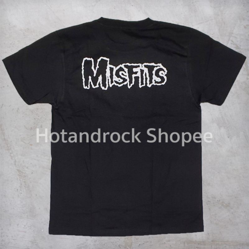 เสื้อยืดผ้าฝ้ายพรีเมี่ยม-เสื้อยืดวงสีดำ-misfits-tdm-0738-hotandrock