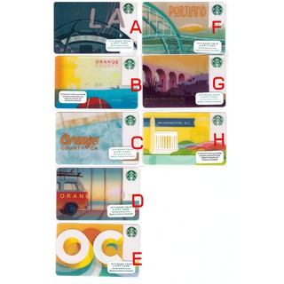 ภาพหน้าปกสินค้าSTARBUCKS USA Card City Orange County, Washington DC, Los Angeles, California, Seattle ที่เกี่ยวข้อง
