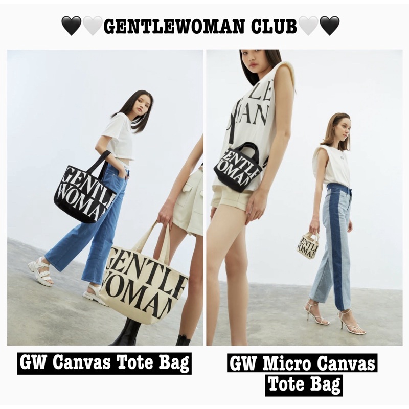 ราคาและรีวิวพร้อมส่ง  มีแท็ก + ️ถุง GENTLEWOMAN Club : Canvas Tote Bag / Micro Canvas Tote Bag รวมกระเป๋ารุ่นซิกเนเจอร์ของแท้