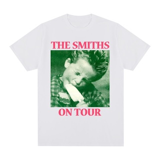 เสื้อยืดผ้าฝ้ายCOTTON เสื้อยืดแขนสั้นลําลอง พิมพ์ลายวงร็อค The Smiths The Queen Is Dead 1980 สีขาว สไตล์พังก์ร็อค สําหรั
