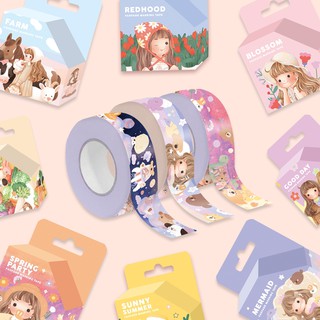 Masking Tape FAHFAHS เทปติดกระดาษ ตกแต่ง พิมพ์ลาย