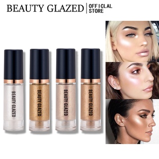 Beauty GLAZED เครื่องสําอางไฮไลท์ เนื้อลิขวิด เรืองแสง ติดทนนาน 4 สี