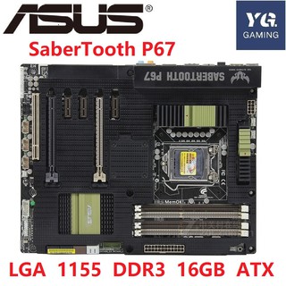 ราคาAsus SaberTooth P67 เมนบอร์ดเดสก์ท็อป P67 ซ็อคเกต LGA 1155 i3 i5 i7 DDR3 32G ATX UEFI BIOS เมนบอร์ดมือสองของแท้