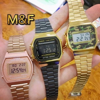 นาฬิกาCASIO ของแท้ B-640WC-5A Pink A168WGEA-1B สีดำทอง A168WEGC-3Dสีทอง