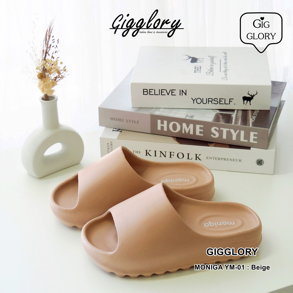 ภาพหน้าปกสินค้ารองเท้าแตะสวม พื้นหนา Moniga YM-01 (Moniga by Monobo) จากร้าน gigglory บน Shopee