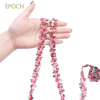 Epoch ผ้าลูกไม้ปักลายดอกไม้สําหรับเย็บตกแต่งเสื้อผ้า