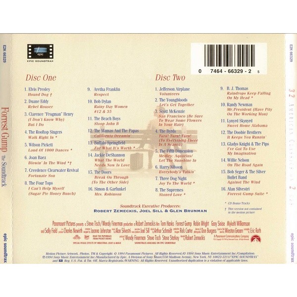 ซีดีเพลง-cd-forrest-gump-the-soundtrack-ost-มี-2-cd-ในราคาพิเศษสุดเพียง259บาท