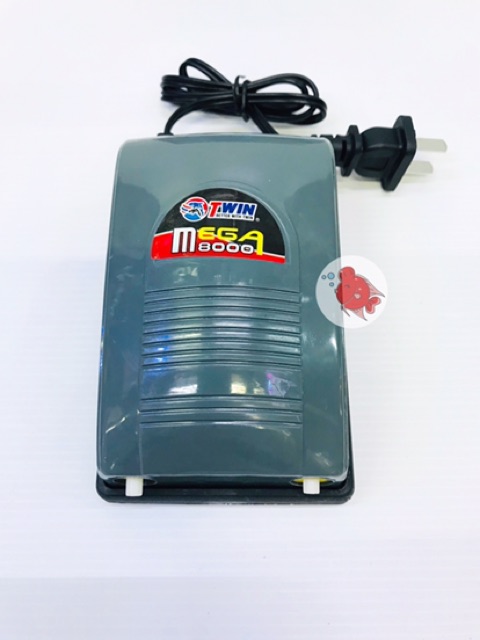 ปั๊มลม-ปั๊มออกซิเจน-ทวิน-เมก้า-twin-mega-8000-ปั๊มลม2ทาง-ปรับแรงเบาลมได้-เงียบ-แรงดี-ประหยัดไฟ