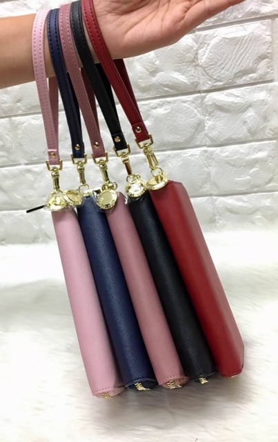 lyn-coin-continetal-zip-log-สีชมพู-outlet