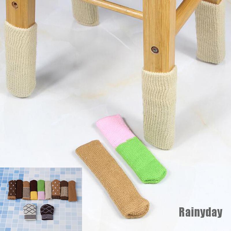 rainyday-ถุงเท้าถัก-สำหรับสวมขาเก้าอี้-โต๊ะ-ปกป้องพื้น-4-ชิ้น