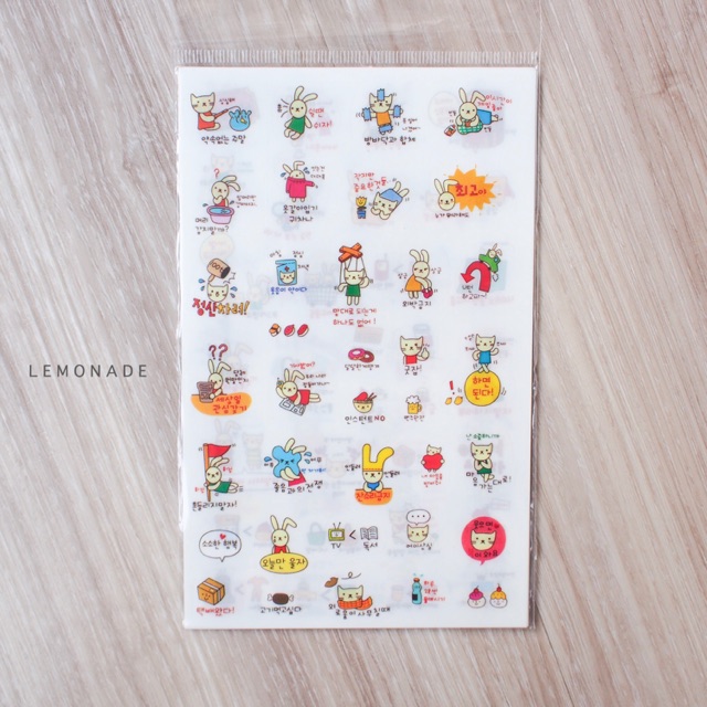 sticker-เกาหลี-set-6-แผ่นmade-in-korea