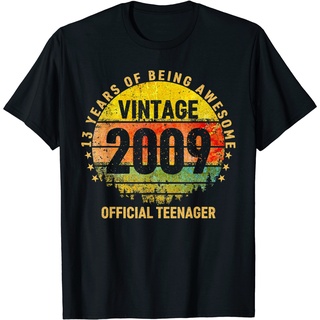 เสื้อยืด ลาย 13Th Birthday Vintage 2009 Teenager 13 ปี สําหรับวัยรุ่น