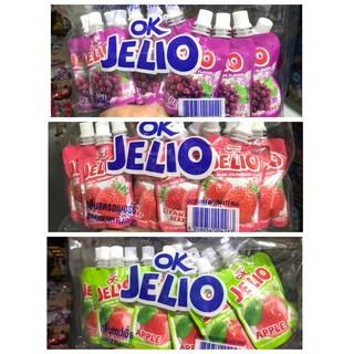 เยลลี่ วุ้นคาราจีแนน กลิ่นผลไม้ เจลิโอ(JELIO) ตราโอเค (แพ็ค 12 ชิ้น)