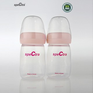 Spectra(Cimilre) แท้ - Wide Neck Milk Storage Bottles ขวดนม 5oz(160ml) ไม่มีจุก แพ็คคู่ #SP007X2