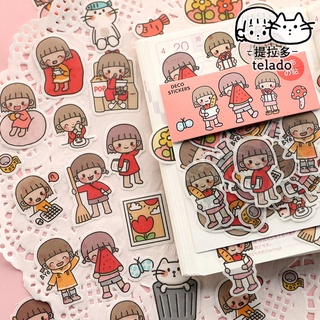 1 แพ็ค 40 แผ่น Telado สติกเกอร์การ์ตูนน่ารัก สติกเกอร์ตกแต่ง DIY