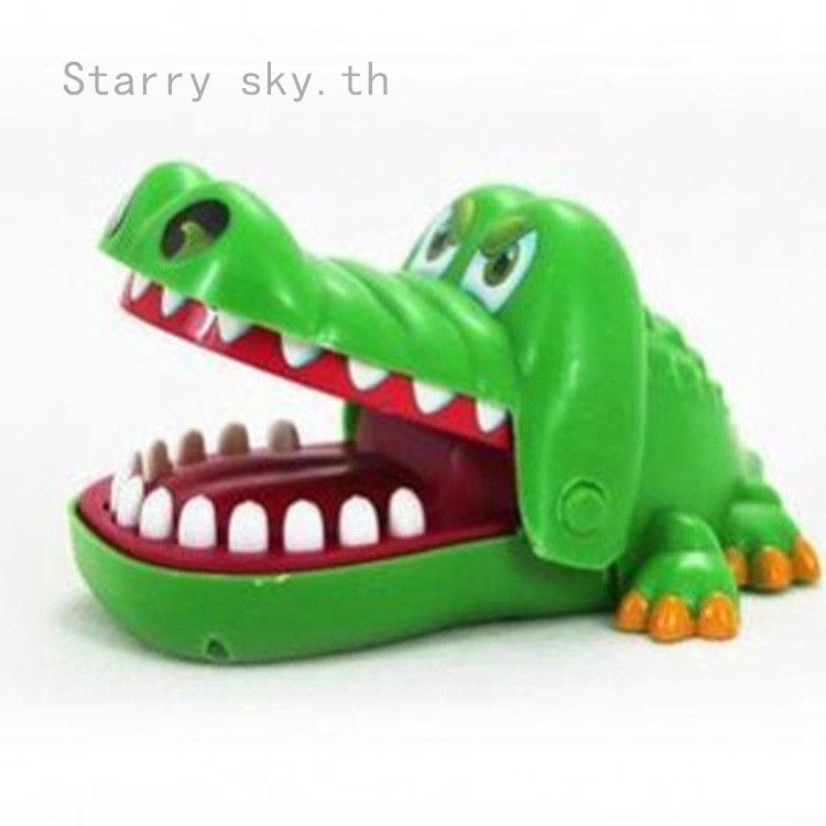 Fun Large Crocodile Mouth Dentist Bite Finger Pocket Toys Bag Strap Key Chains