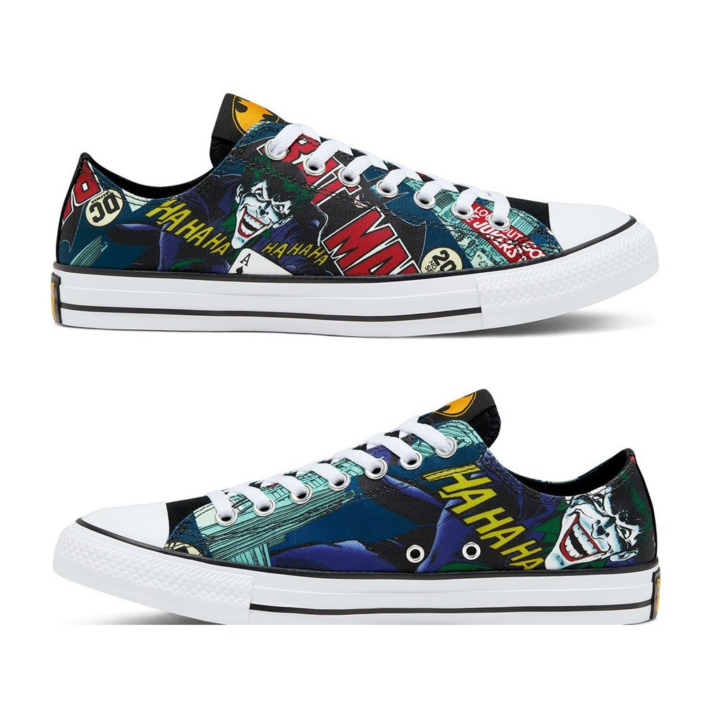 Converse x Batman Chuck Taylor All Star Low Top White Black Multi 167305C Shopee Thailand