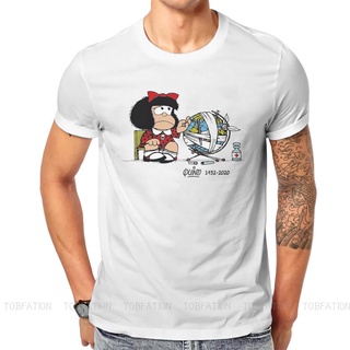 เสื้อยืดวินเทจเสื้อยืดคอกลม ผ้าฝ้าย พิมพ์ลายการ์ตูนมังงะ Adios Quino Mafalda Quino ขนาดใหญ่ สไตล์ฮาราจูกุ สําหรับผู้ชาย