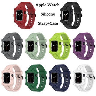 สายนาฬิกาข้อมือ พร้อมเคส สําหรับ Apple Watch 38 มม. 40 มม. 41 มม. 42 มม. 44 มม. 45 มม. iWatch 7 6 SE 5 4 3 2 1